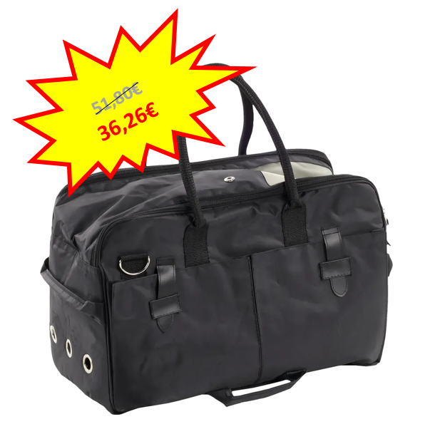 -30% sur le Sac de transport no limit teflon noir en 43cm (Bletterans) Dog A'chat