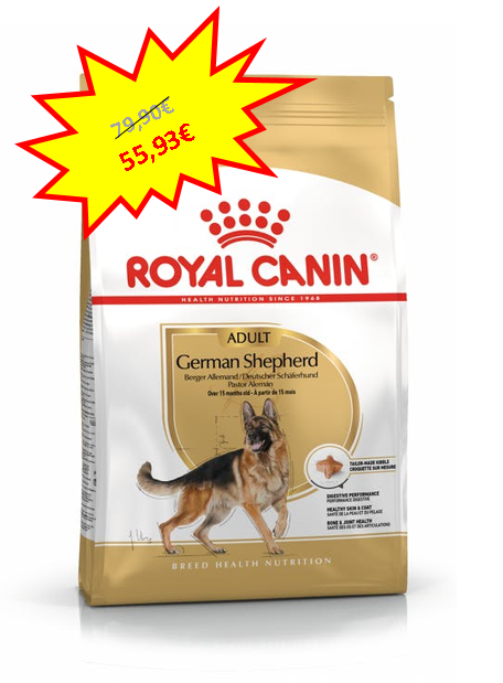 -30% sur le Royal Canin Berger Allemand Adulte en 12kg (Louhans)