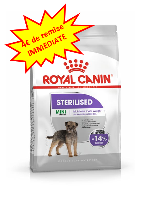 -4€ sur le Royal Canin Mini Stérilisé en 3kg. (Bletterans) Dog A'chat