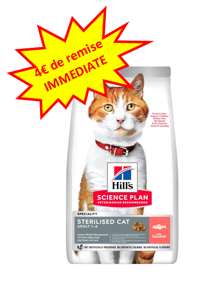 -4€ sur l'Hill's Chat Adult Stérilisé au saumon en 1.5kg