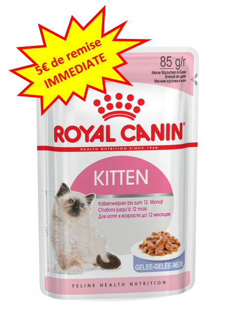 -5€ sur le Royal Chat Wet Kitten en gelée en 12x85g.