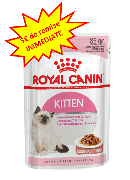  -5€ sur le Royal Chat Wet Kitten en sauce 12x85g. Dog A'chat