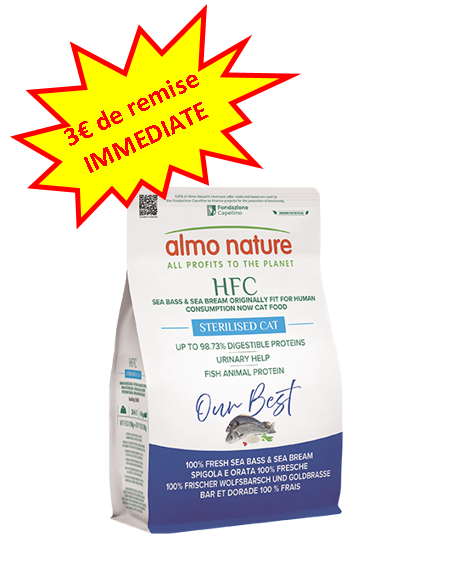 -3€ sur l'Almo Nature Chat Our Best au poisson en 1.2kg. Dog A'chat