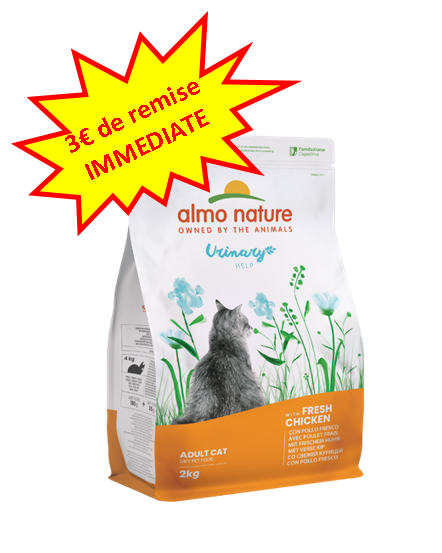 -3€ sur l'Almo Nature Chat Urinary au poulet en 2kg. Dog A'chat