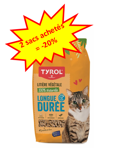 2 sacs de litière naturelle Prop O Cat achetés = -20% Dog A'chat