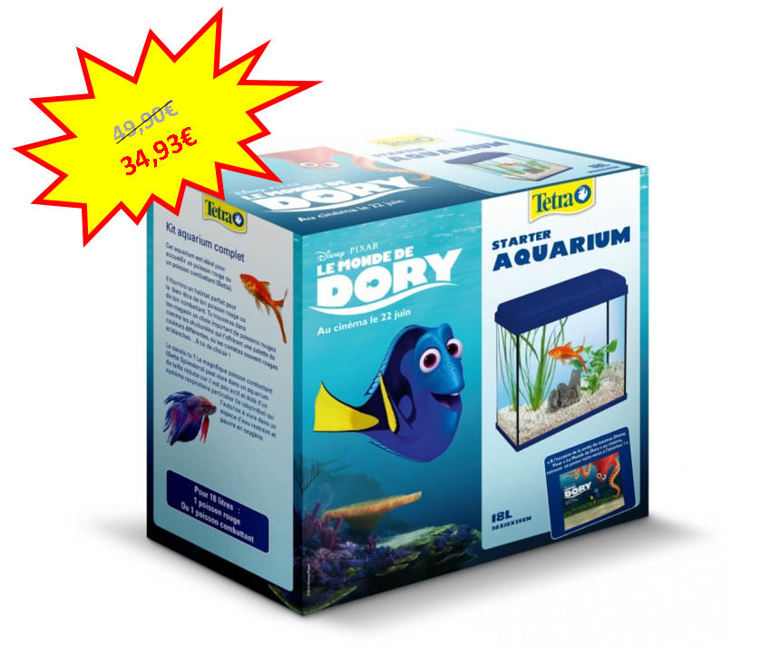 -30% sur l'Aquarium Dory 18 L (Bletterans) Dog A'chat