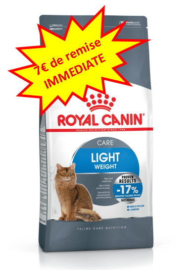 -7€ sur le Royal Canin Chat Light en 3kg Dog A'chat -7€ sur le Royal Canin Chat Light en 3kg Dog A'chat